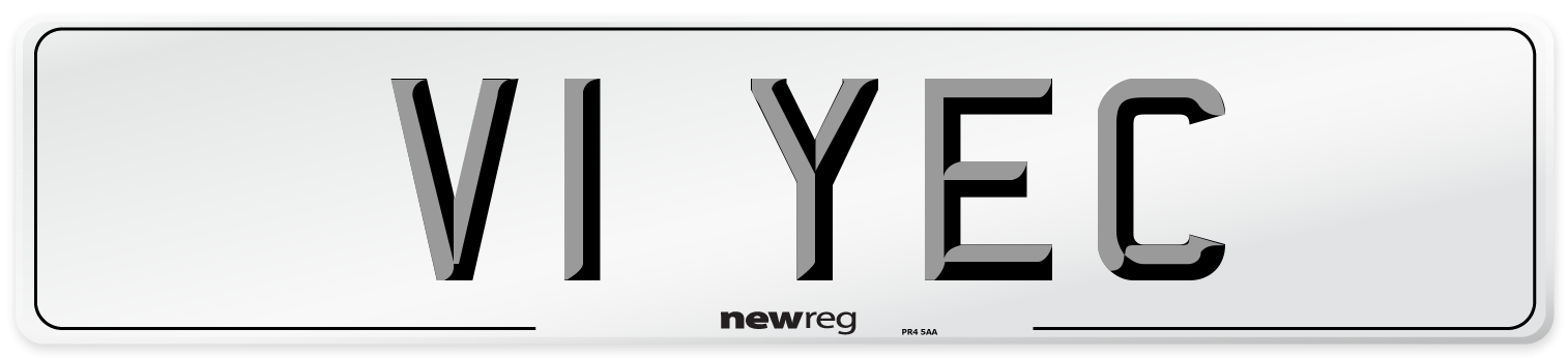 V1 YEC Number Plate from New Reg